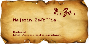 Majszin Zsófia névjegykártya